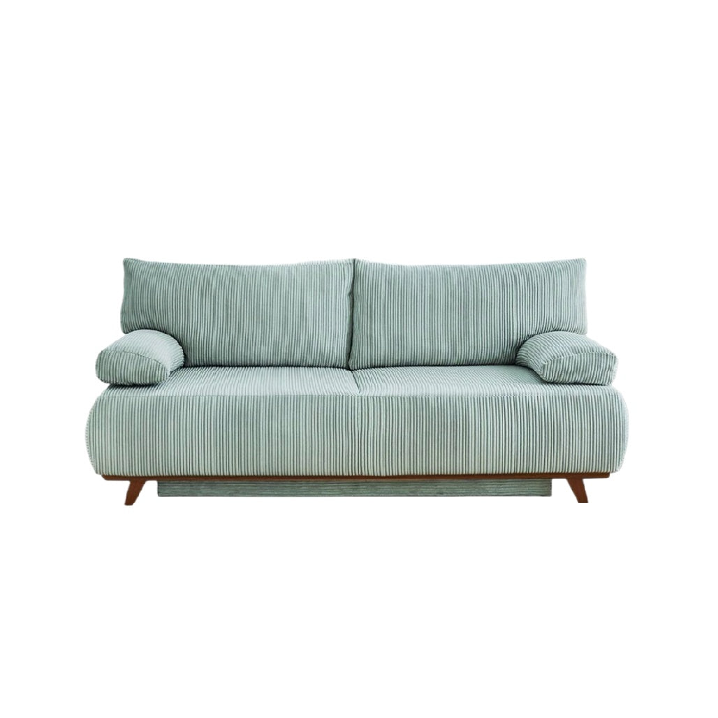 Canapé contemporain en tissu côtelé pour salon - 200 x 90 x 85