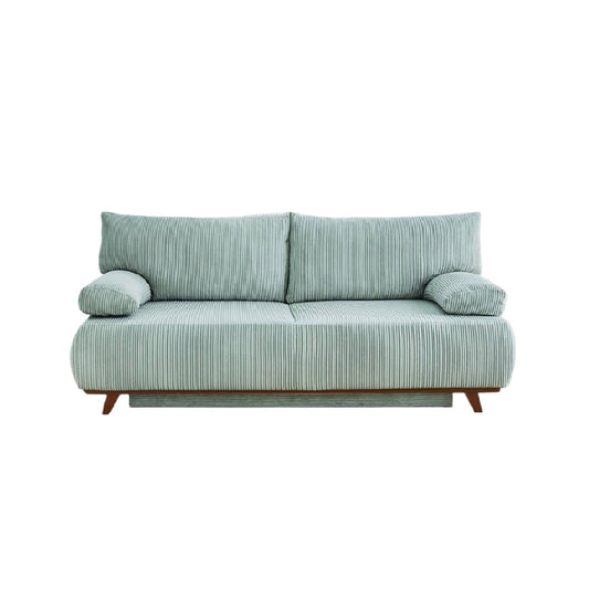 Canapé contemporain en tissu côtelé pour salon - 200 x 90 x 85