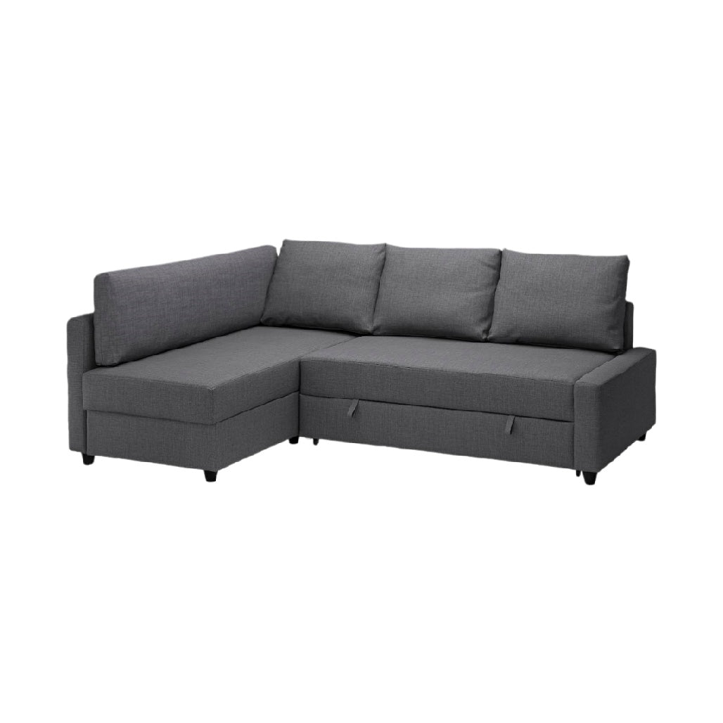 Canapé d'angle avec espace de rangement en tissu - 200 x 90 x 85